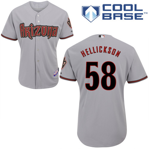 Jeremy Hellickson #58 MLB Jersey-Arizona Diamondbacks Men's Authentic Road Gray Cool Base Baseball Jersey